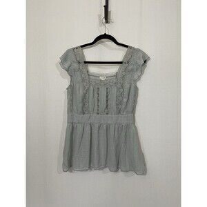 Odille Light Gray Lace Blouse